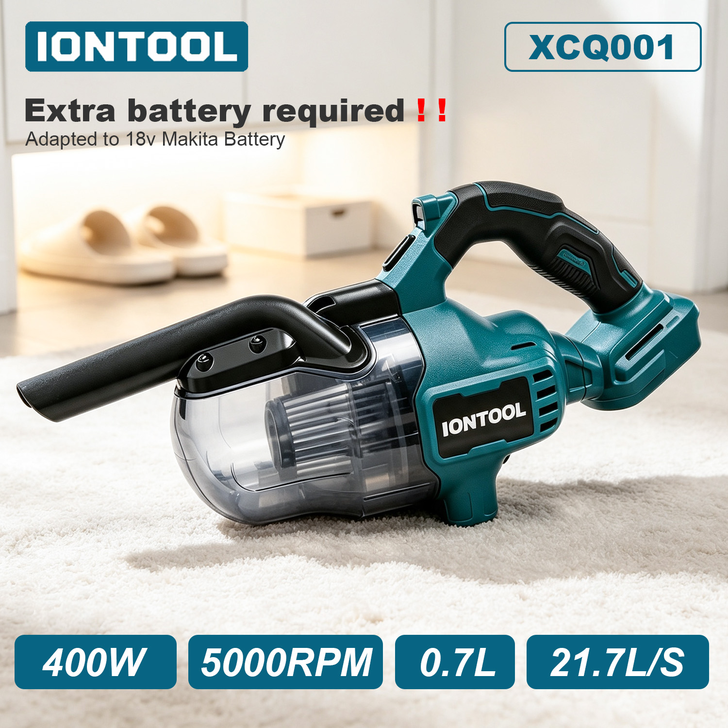 Workshop Tools Types - Беспроводной пылесос IONTOOL 400 Вт для