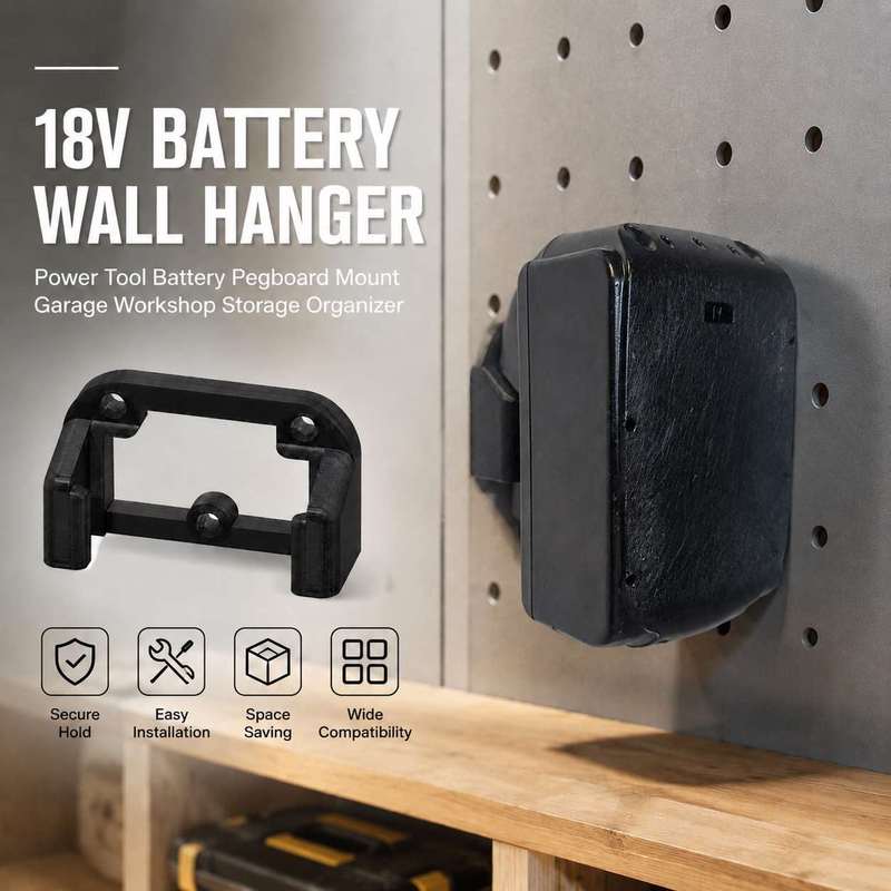 Workshop Tools Hanger - Настенный держатель для аккумуляторов 18В, крепление